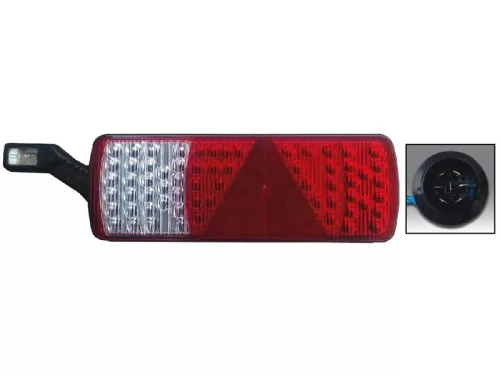 5 kamrás hátsó lámpa Led-es bal szélleségjelzővel