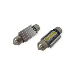 LED CANBUS szofita izzó 24V (3smd-fehér-36mm) 2db