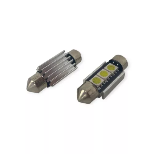 LED CANBUS szofita izzó 24V (3smd-fehér-36mm) 2db
