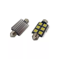 LED CANBUS szofita izzó 24V (6smd-fehér-41mm) 2db