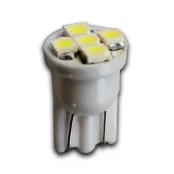 LED izzó T10 12V (5smd-fehér) 2db