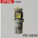 LED izzó T10 12V (5smd-fehér) 2db
