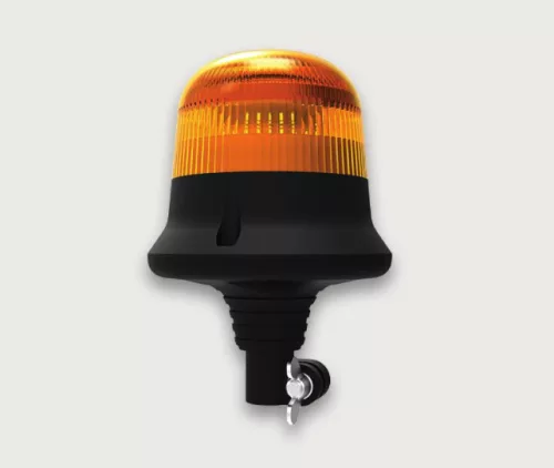 Csőre szerelhető sárga villogólámpa LED 12-55V