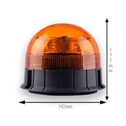 Mágnestalpas LED-es sárga villogólámpa 12/24V