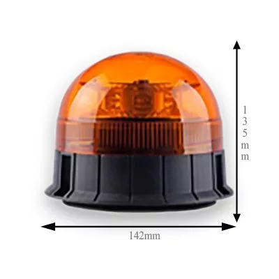 Mágnestalpas LED-es sárga villogólámpa 12/24V