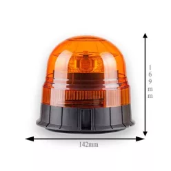 Mágnestalpas LED-es sárga villogólámpa 12/24V