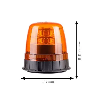 Mágnestalpas LED-es sárga villogólámpa 12/24V