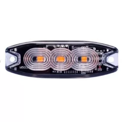 Sárga Villogólámpa modul 3 LED-es 12/24V
