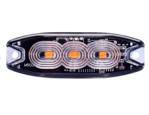Sárga Villogólámpa modul 3 LED-es 12/24V