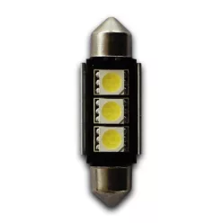 LED CANBUS szofita izzó 24V (3smd-sárga-36mm) 2db