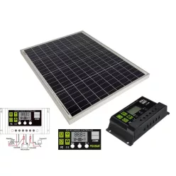   NAPELEMES AKKUTÖLTŐSZETT 12/24V-OS TÖLTÉSVEZÉRLŐVEL 50W