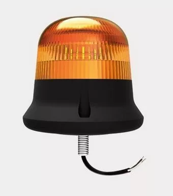 Csavaros sárga villogólámpa ledes 12/24V