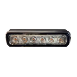 Sárga villogólámpa ledes stroboszkópos 12/24V 6LED