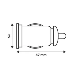 Szivargyújtó töltő USB 12/24V
