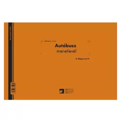 NYOMTATVÁNY AUTÓBUSZ MENETLEVÉL DGJ41 A4 TÖMB