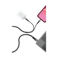 USB töltő kábel dupla csatl. (Iphone) 100cm