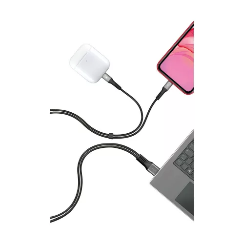USB töltő kábel dupla csatl. (Iphone) 100cm