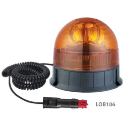 Izzós mágnestalpas sárga villogólámpa 12/24V (H1)