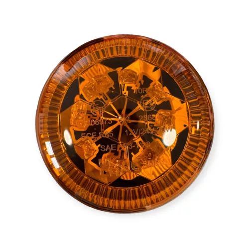 Mágnestalpas LED-es sárga villogólámpa 12/24V