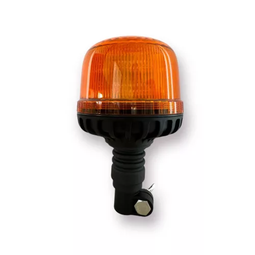 Csőre szerelhető LED-es sárga villogólámpa 12/24V