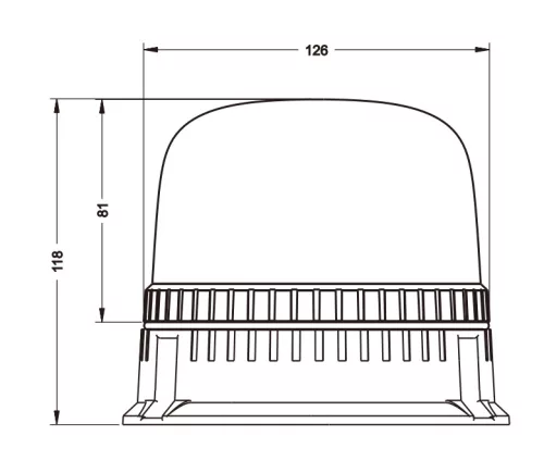 Mágnestalpas LED-es sárga villogólámpa 12/24V