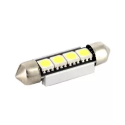 LED izzó 12V 39mm-4smd, fehér, C5W szofita