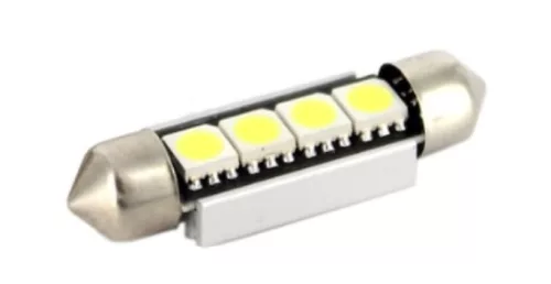 LED izzó 12V 39mm-4smd, fehér, C5W szofita
