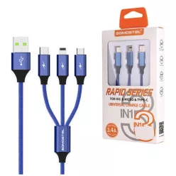 USB-s töltő "C/Micro/Iphone"