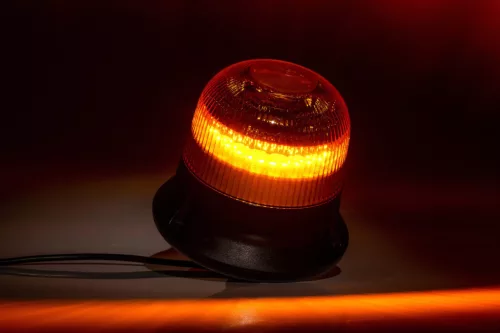 Csőre szerelhető sárga villogólámpa LED 12-36V