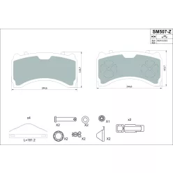 Mercedes Actross MP4 fékbetét első