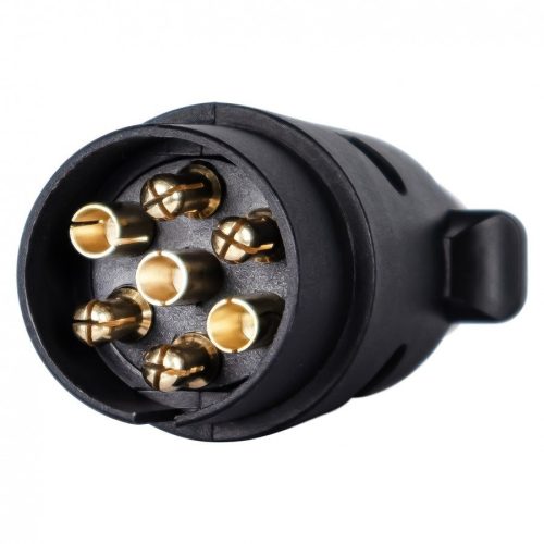 Elektromos dugó 12V 7p műanyag (gumi véggel)