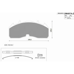 Scania 16- fékbetét klt. (29332)