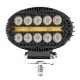 LED munkalámpa  ovális  10 LED+ sárga helyzetjelző