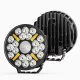 LED távfényszóró 23cm + LED sárga helyzetjelző
