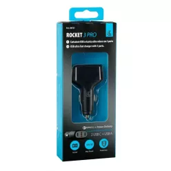 Szivargyújtó elosztó (1* USB A + 2* USB C)