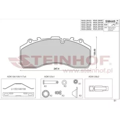 MB/BPW/Iveco fékbetét szett premium