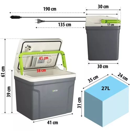 Hűtőláda 27L 12/24V