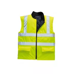   JÓLLÁTHATÓSÁGI MELLÉNY KIFORDÍTHATÓ, BÉLELT NEON SÁRGA