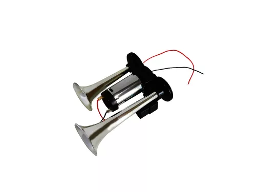 KÜRT ELEKTROMOS 12V DUPLA+ KOMPRESSZOR KRÓM SZÍNŰ MŰANYAG