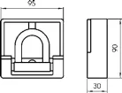 Rögzítő fül 90x95 hegeszthető