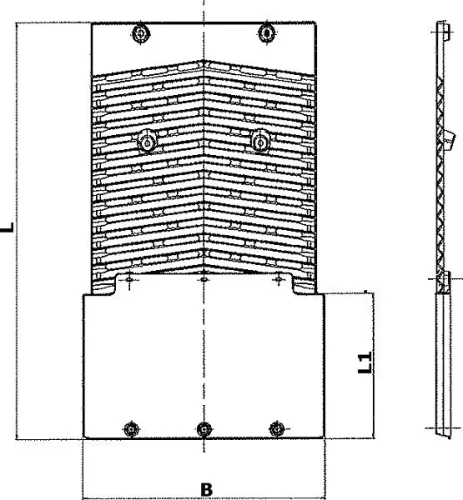Sárfogó betét 520x878/310