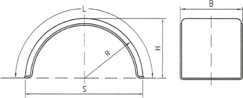Sárvédő félív 400x900mm