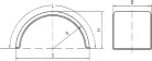 Sárvédő félív 450x1300mm