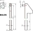 Billencs ellendarab 500mm jobb