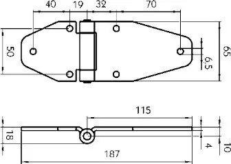 Horganyzott furatos lapzsanér