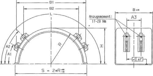 Sárvédő félív 700x1340mm