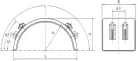 Sárvédő félív 450x1140mm