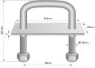 Rögzítő fül U 75x101