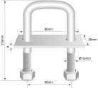 Rögzítő fül U 53x110