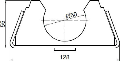 Ponyvacső tartó 50